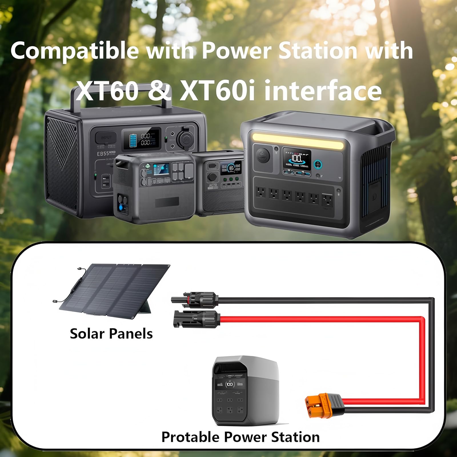 iHaospace cable in outdoor solar setup showing durable weatherproof performance