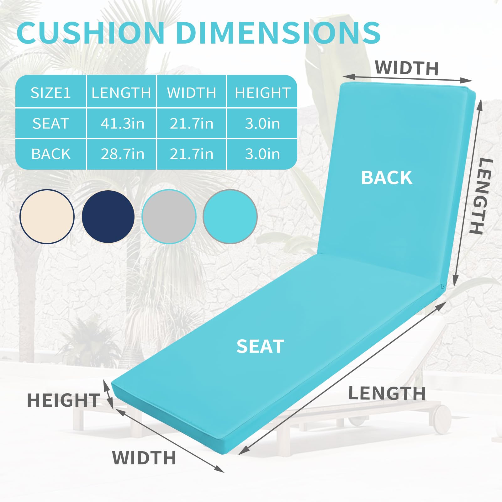Iheqard cushion next to ruler demonstrating accurate seat and back dimensions