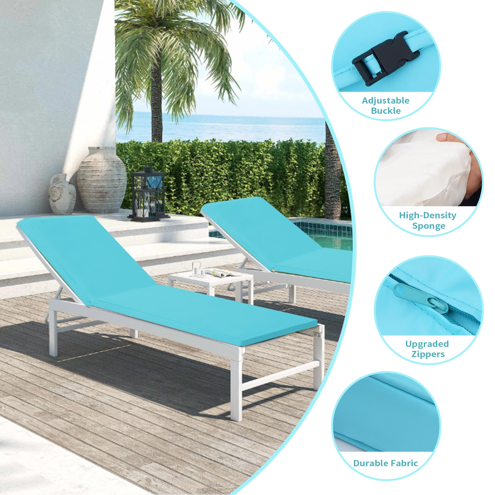 Iheqard strap and tether detail securing cushion for stable support