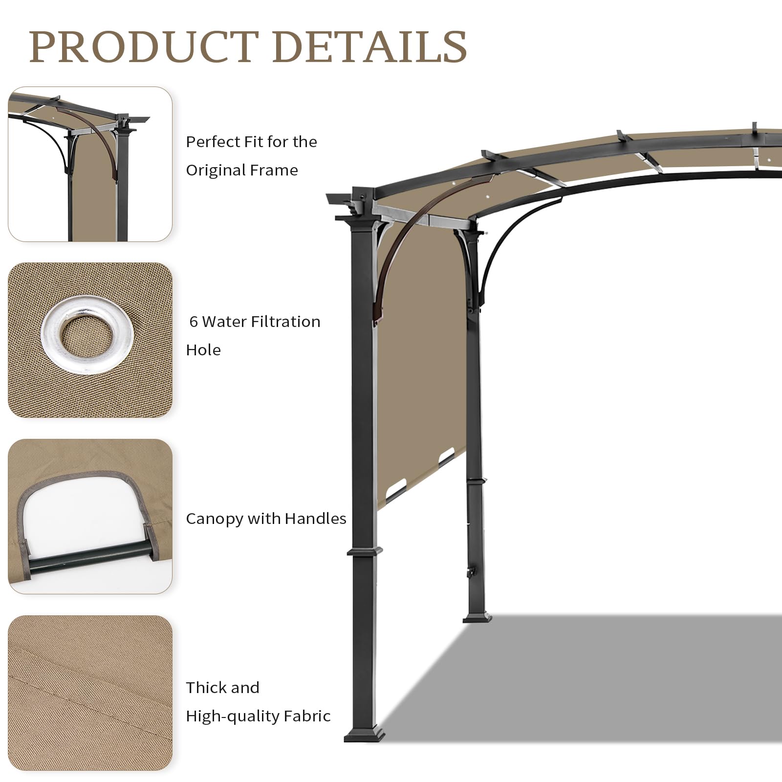 Iheqard hem and edge detail showing reinforced stitching for secure fit