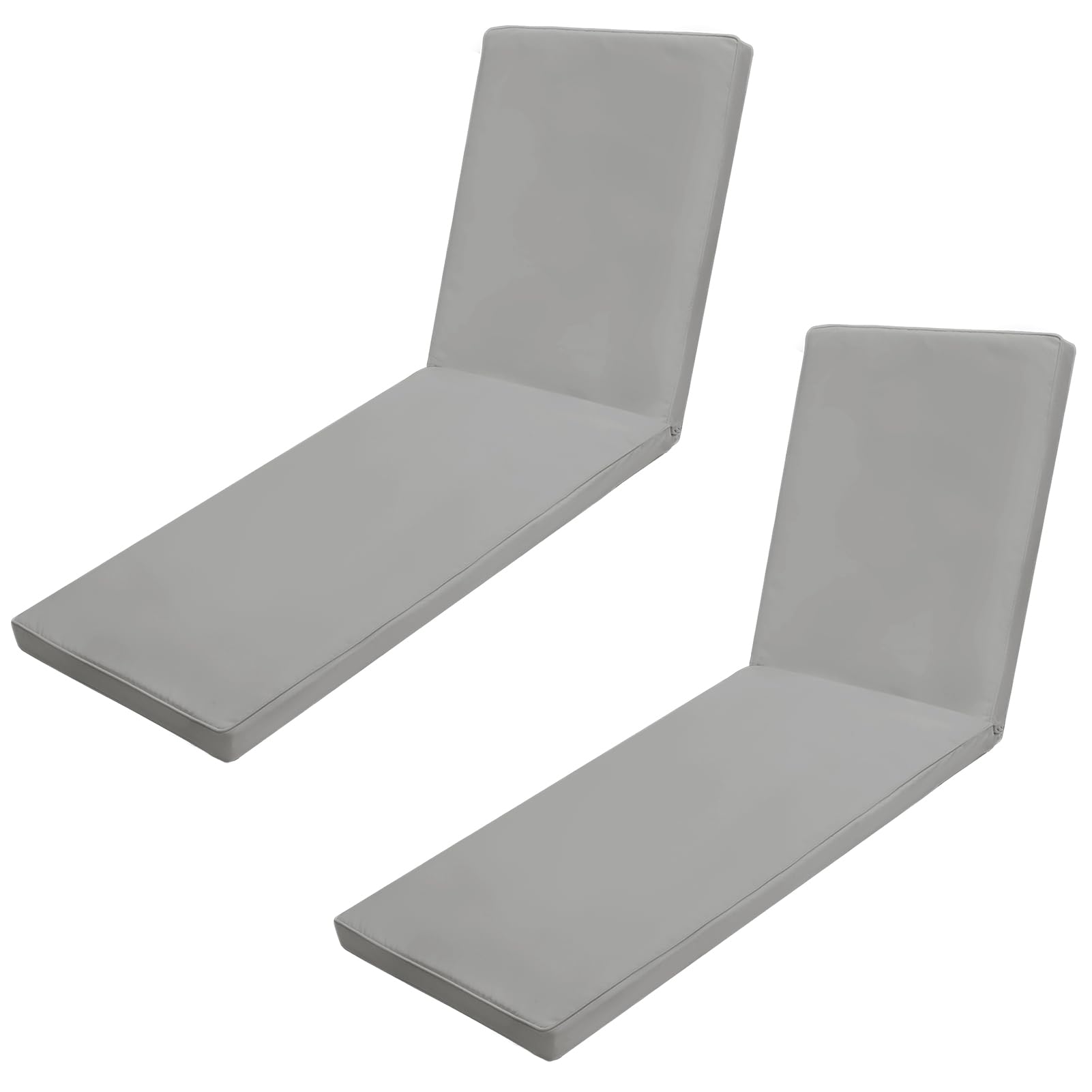 Iheqard front packaging showing two gray chaise cushions and fitment benefit