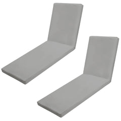 Iheqard front packaging showing two gray chaise cushions and fitment benefit