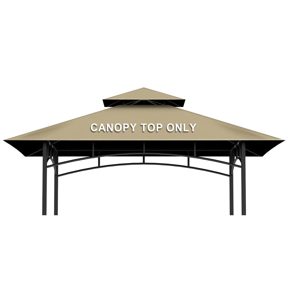 Iheqard front view canopy top showing khaki coverage and shelter benefit