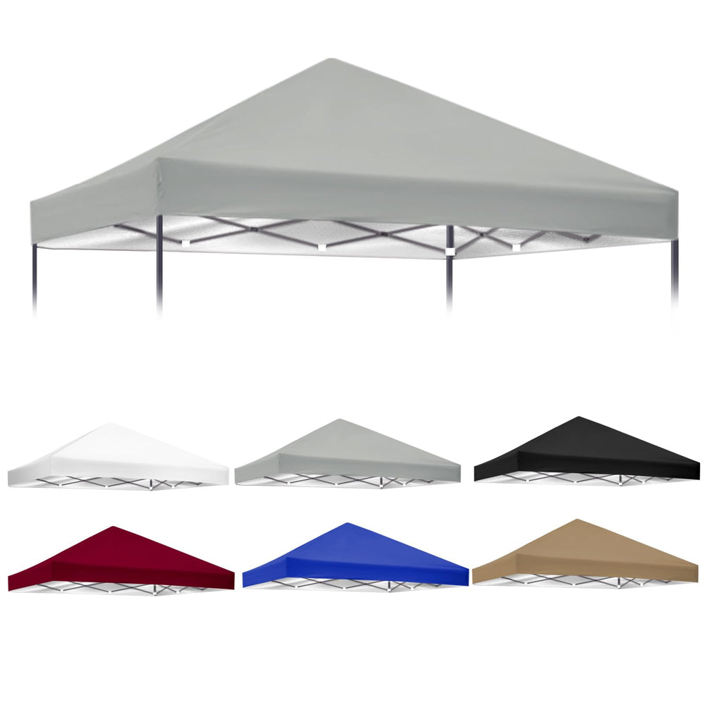 Iheqard gray canopy top front view showing full coverage and quick refresh benefit