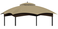Iheqard khaki replacement top front view showing complete canopy and curb appeal
