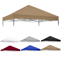 Iheqard khaki top front view showing full canopy coverage and clean finish