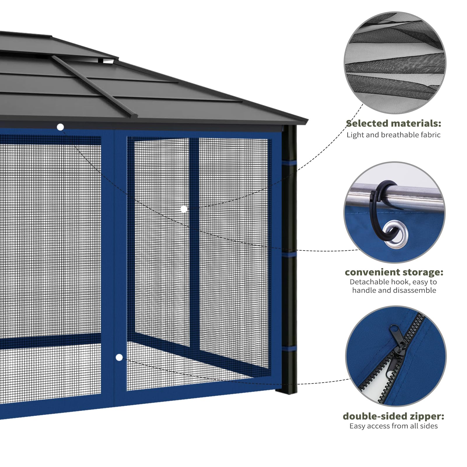 Iheqard installed on backyard gazebo demonstrating insect protection and aesthetic upgrade