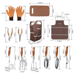 iHansee brown storage tote and matching apron displayed for easy transport and access