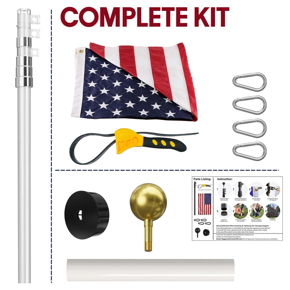 IIOPE mounted 3x5 US flag displaying clear visibility and pride