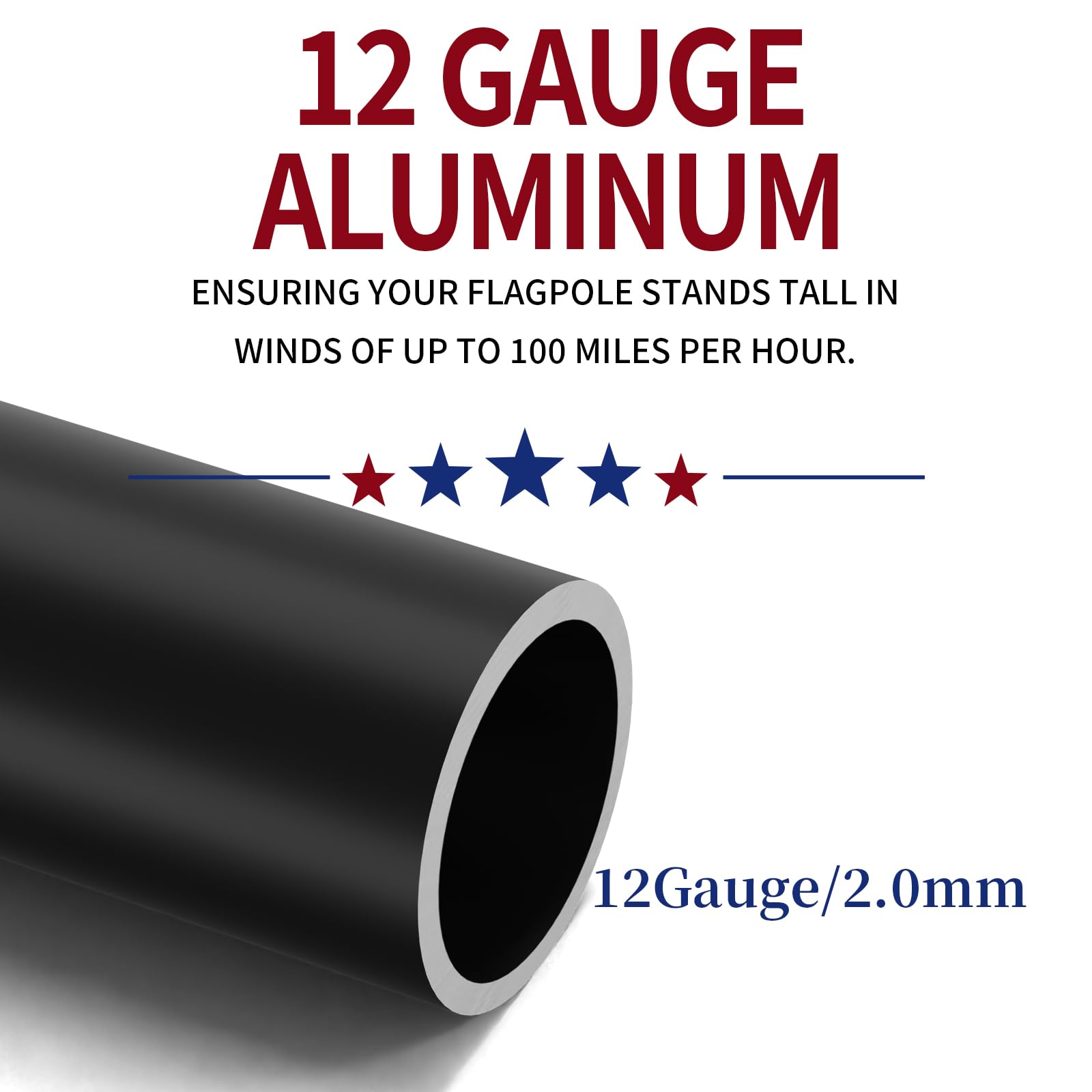 IIOPE close-up of 2.0 inch large bottom tube showing enhanced in-ground stability benefit