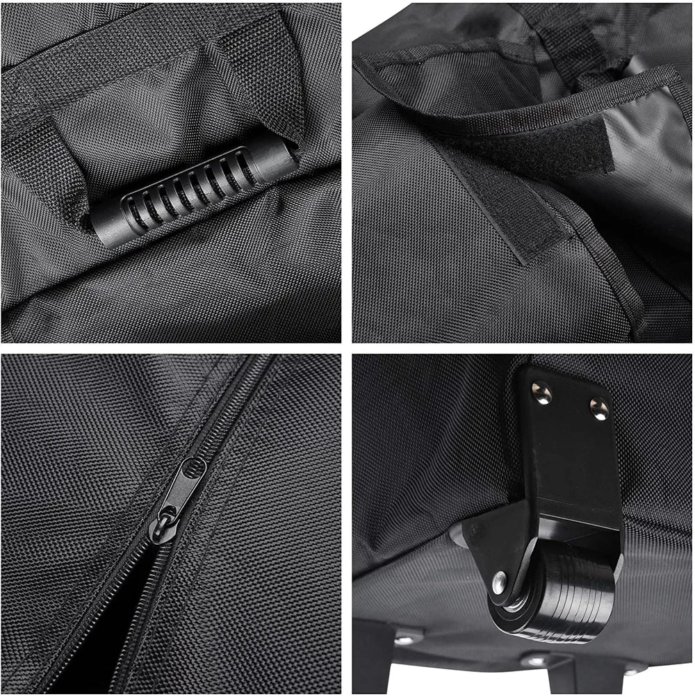 ikare side pocket storage with lid holding stakes and ropes for organization
