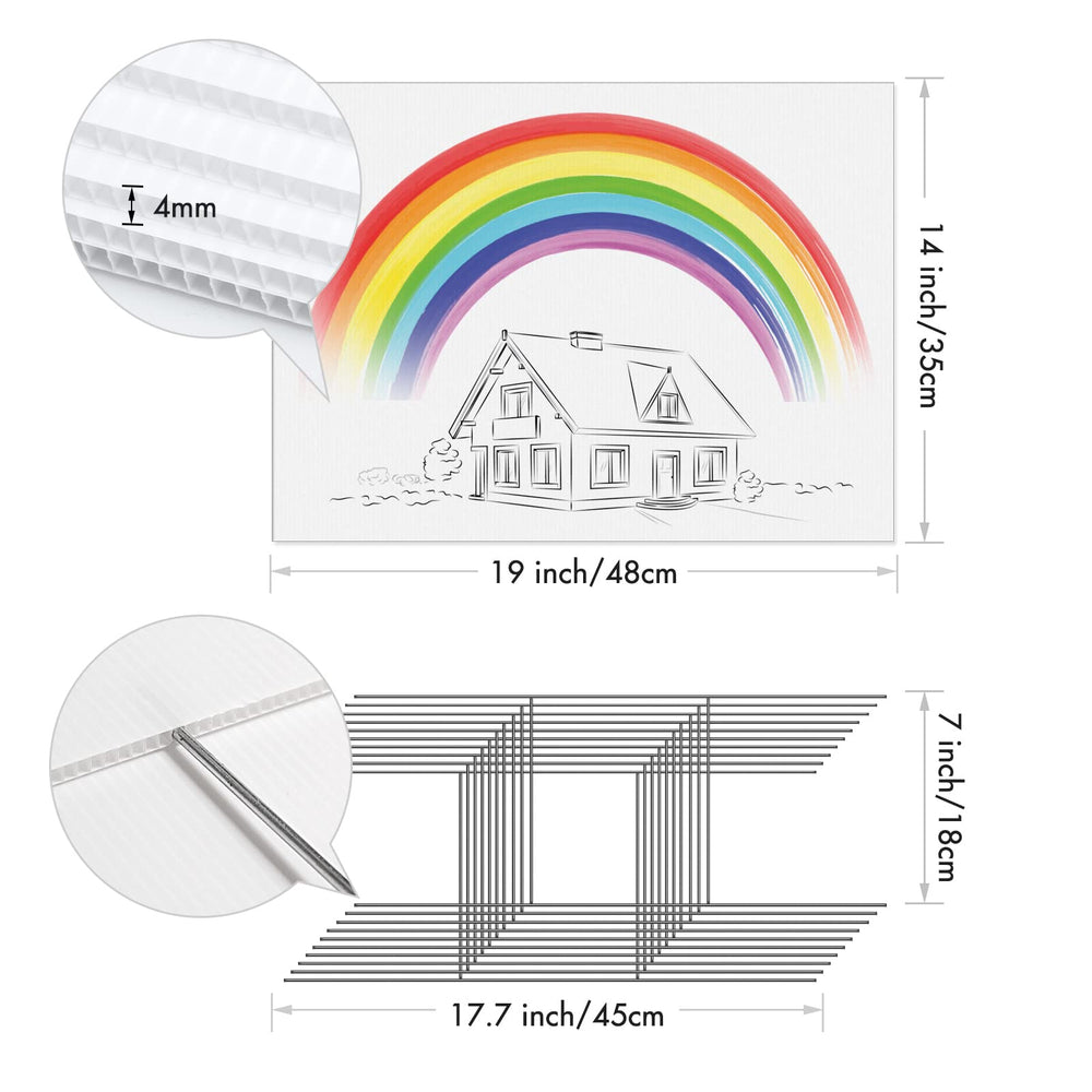 IKAYAS close-up of corrugated plastic edge highlighting durable 4mm thickness and rigidity