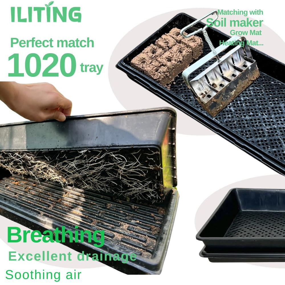 ILITING tray filled with microgreens demonstrating dense growth and easy harvest