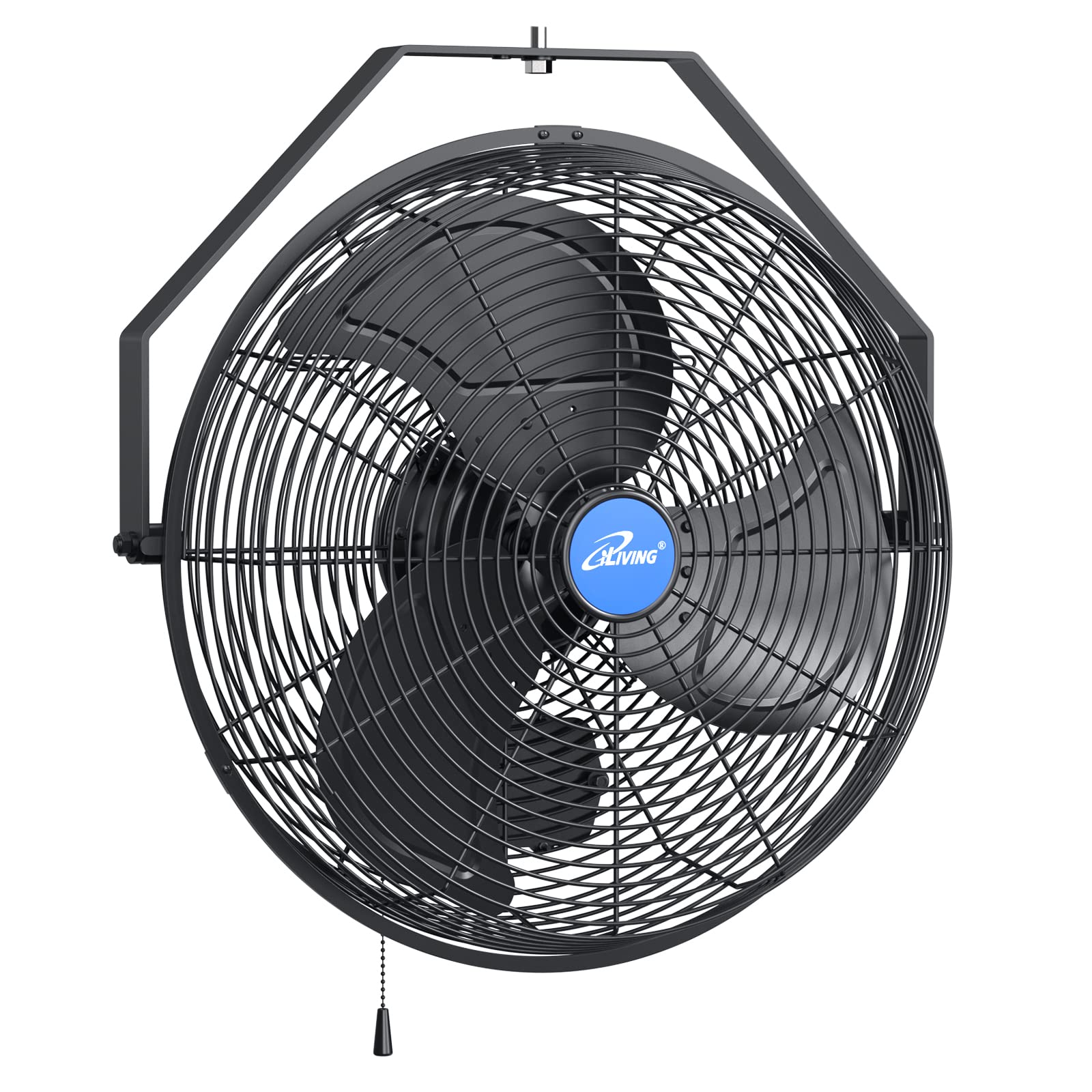 iLiving 14-inch front view showing durable grill and airflow benefit