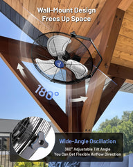 iLiving on floor stand in garage providing strong, adjustable airflow