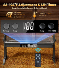 ILOJUST brooder flat mode with chicks showing adjustable low profile warmth