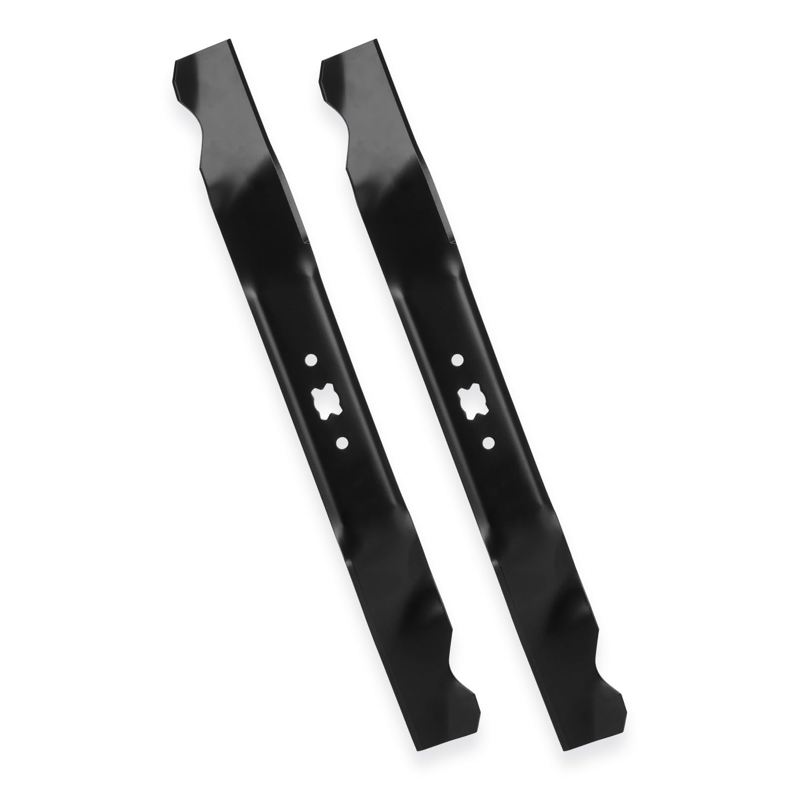 ILONPA front view of 21-inch mower blades showing fit and finish