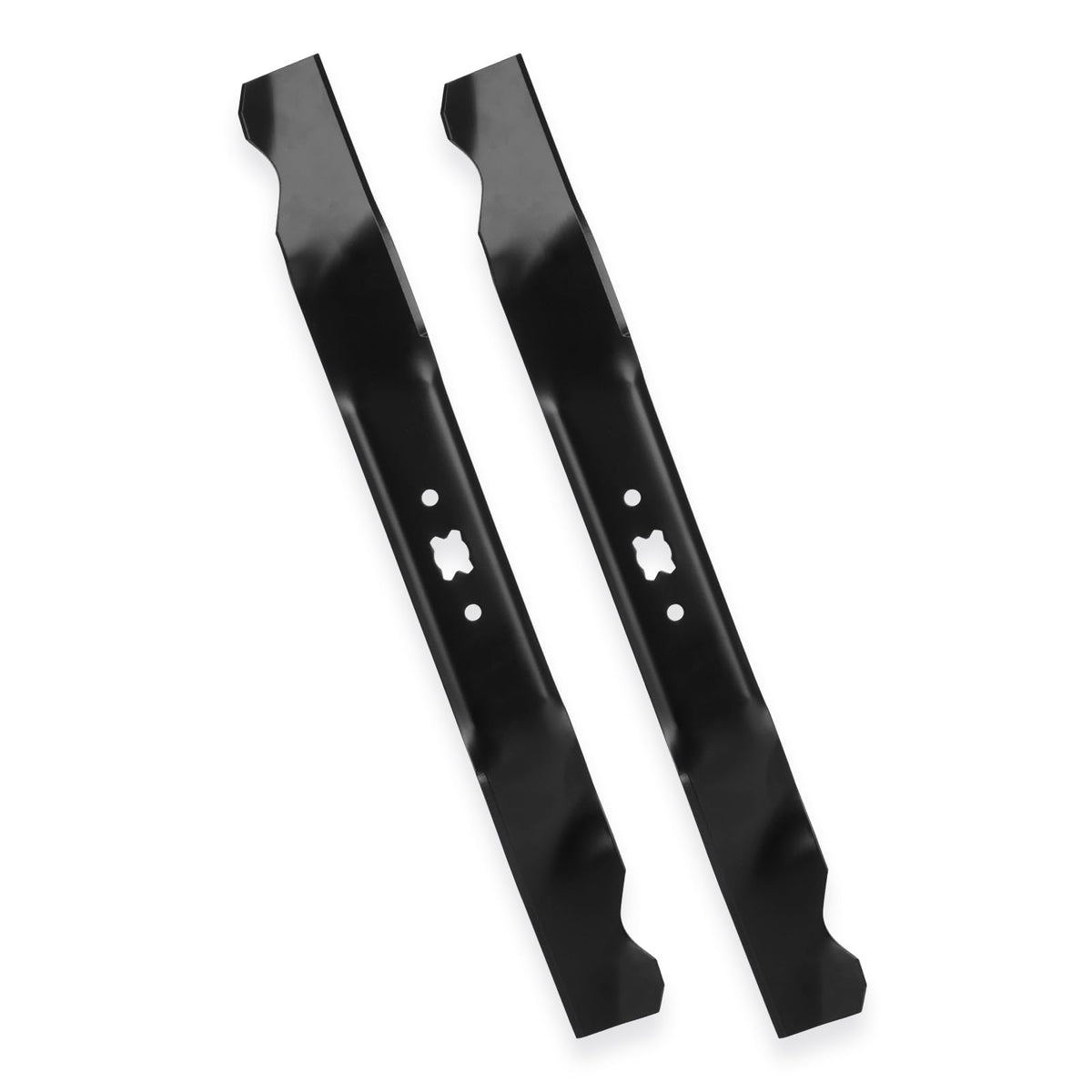 ILONPA front view of 21-inch mower blades showing fit and finish