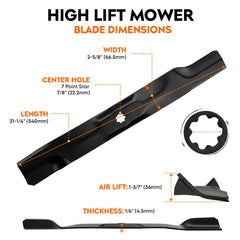 ILONPA blades installed under a 42" mower deck, restores bagging performance