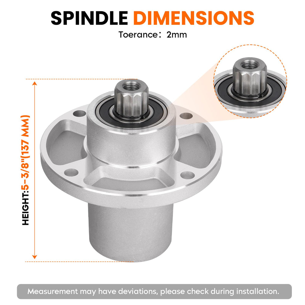 ILONPA close-up of spindle shaft and threads highlighting durable precision machining