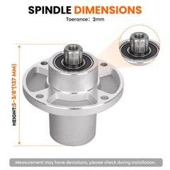 ILONPA close-up of spindle shaft and threads highlighting durable precision machining