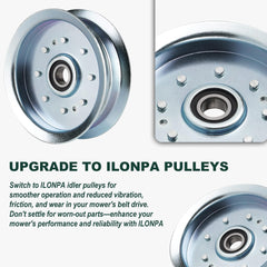 ILONPA close-up of pulley bore for secure mounting and longevity