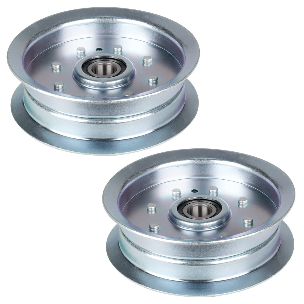 ILONPA flat idler pulley front view showing profile and fit benefits
