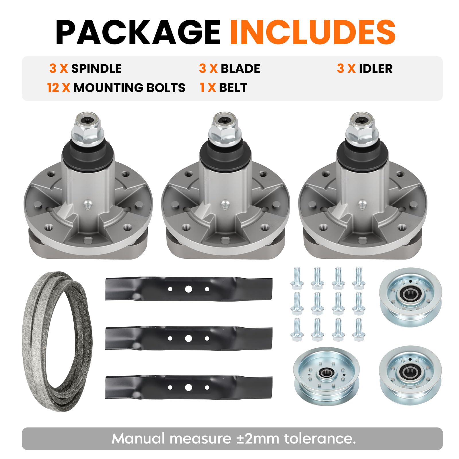 ILONPA kit components arranged for scale, offers a complete deck solution