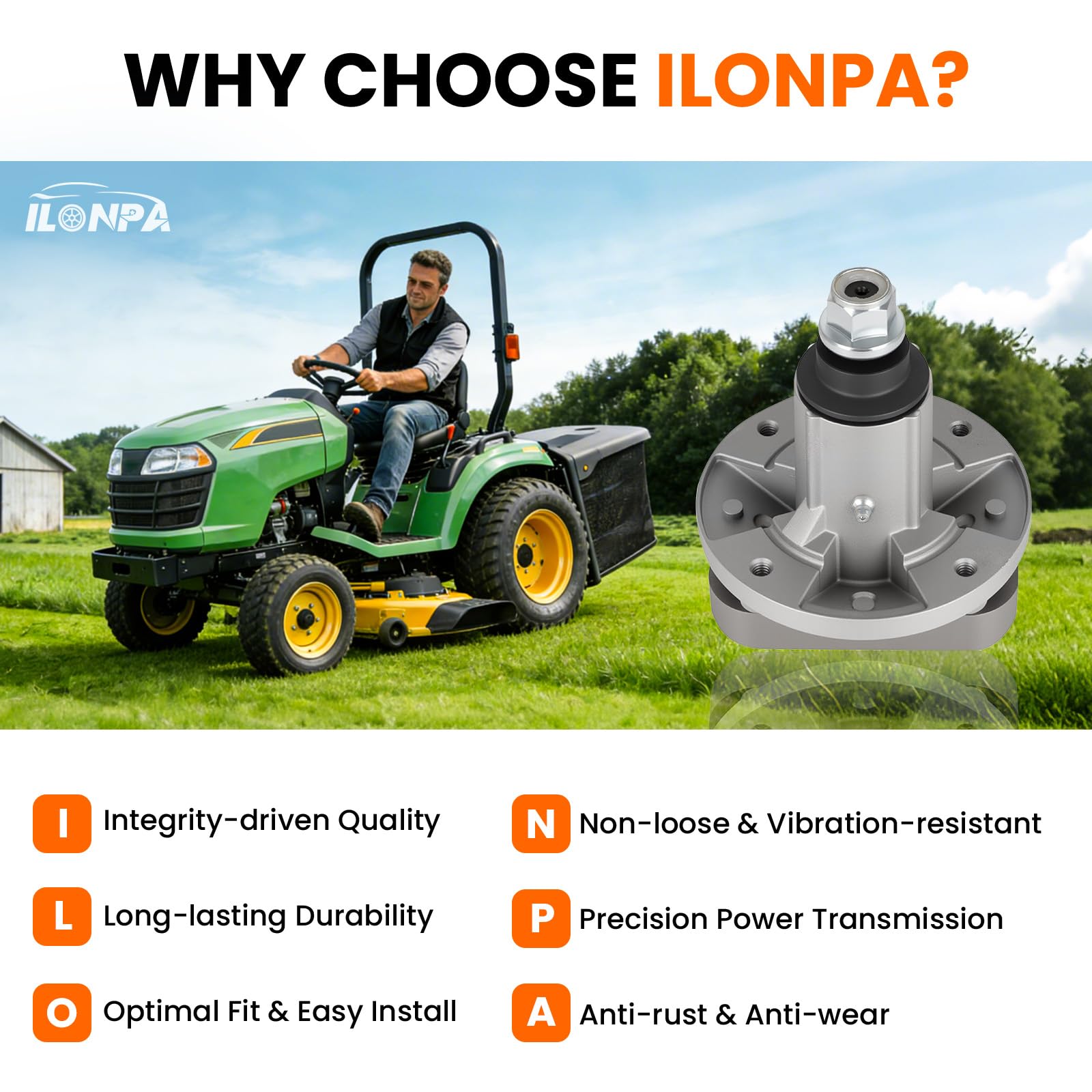 ILONPA packaging label and part numbers, verifies compatibility quickly