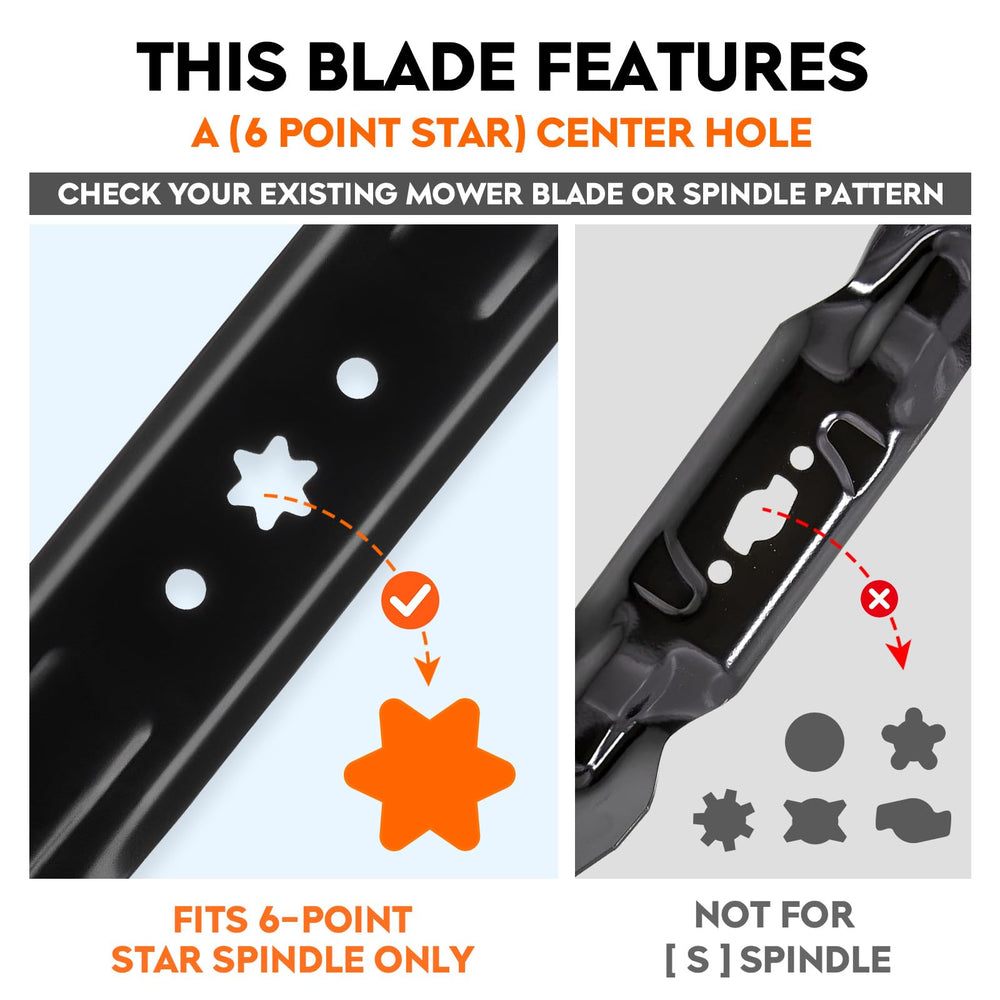 ILONPA close-up of a single 46-inch blade highlighting durable steel construction