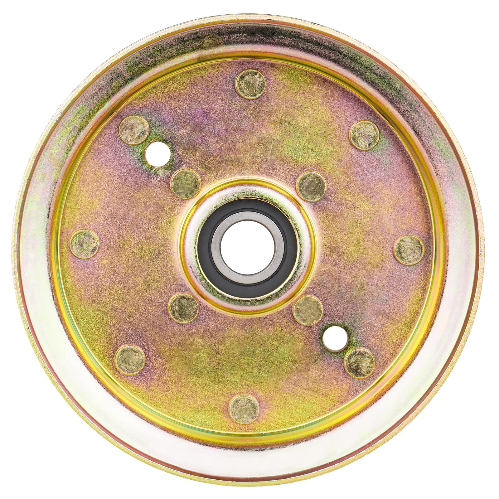 ILONPA pulley next to ruler showing accurate sizing for correct belt fit