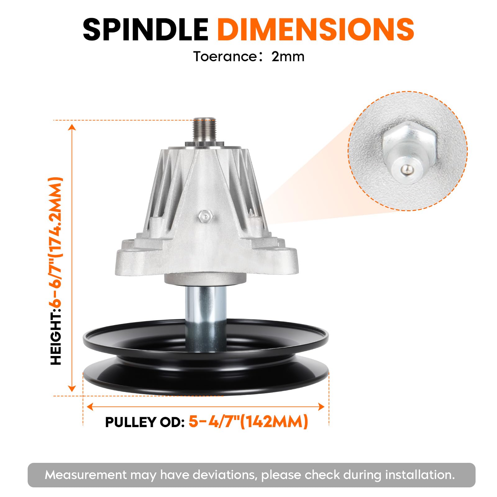 ILONPA close-up of spindle bearing and seal delivering durable rotation