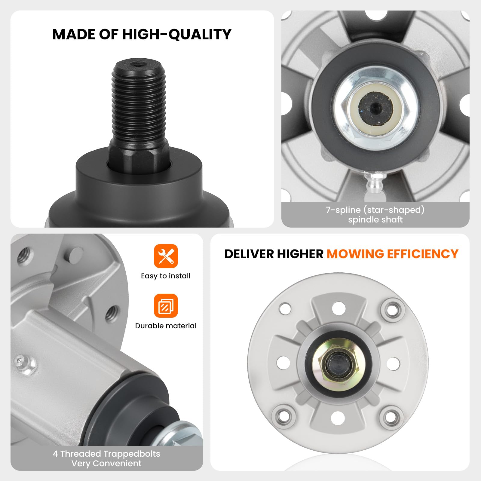 ILONPA spindle mounting holes detail for correct bolt alignment