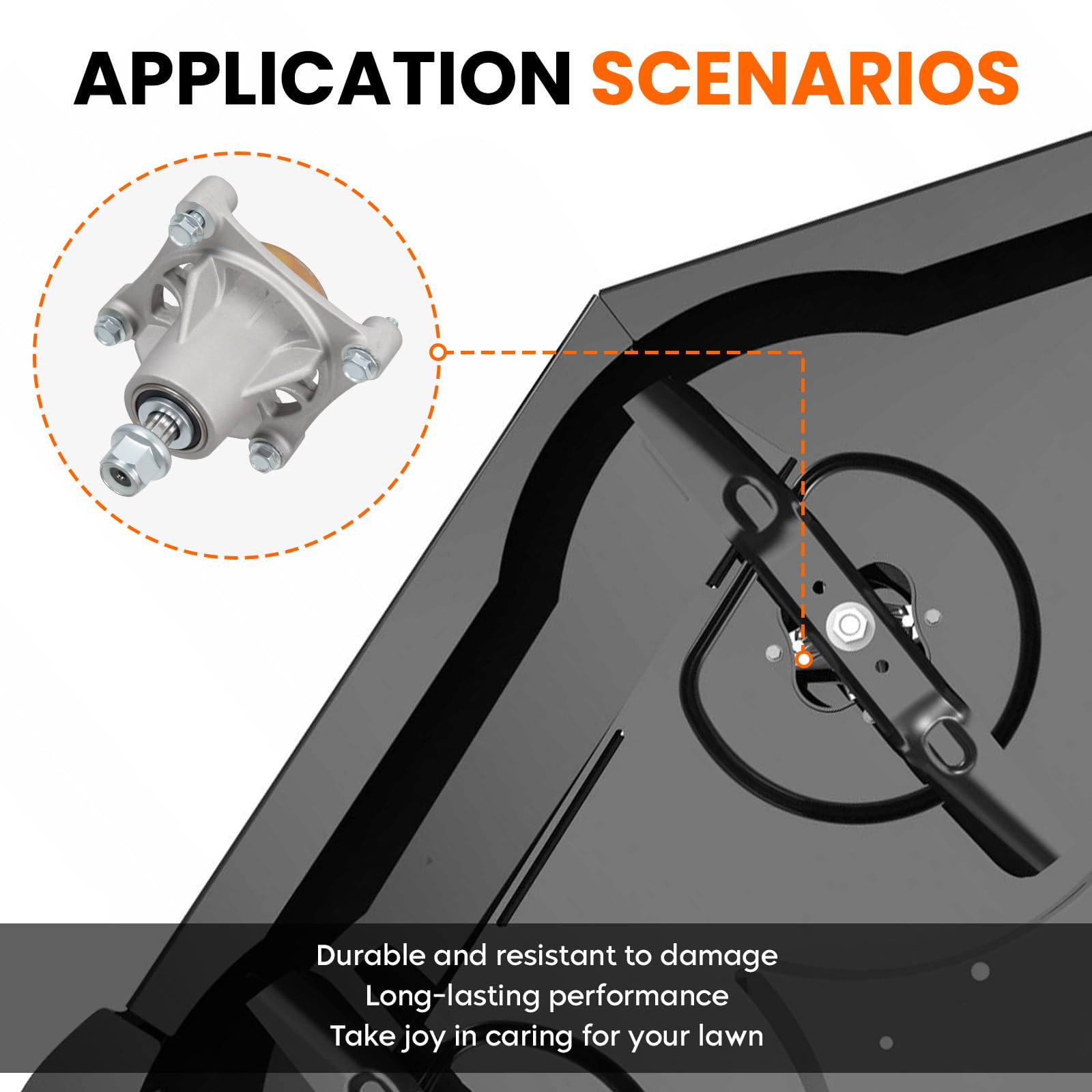 ILONPA spindle kit laid out with hardware for quick service and easy installation