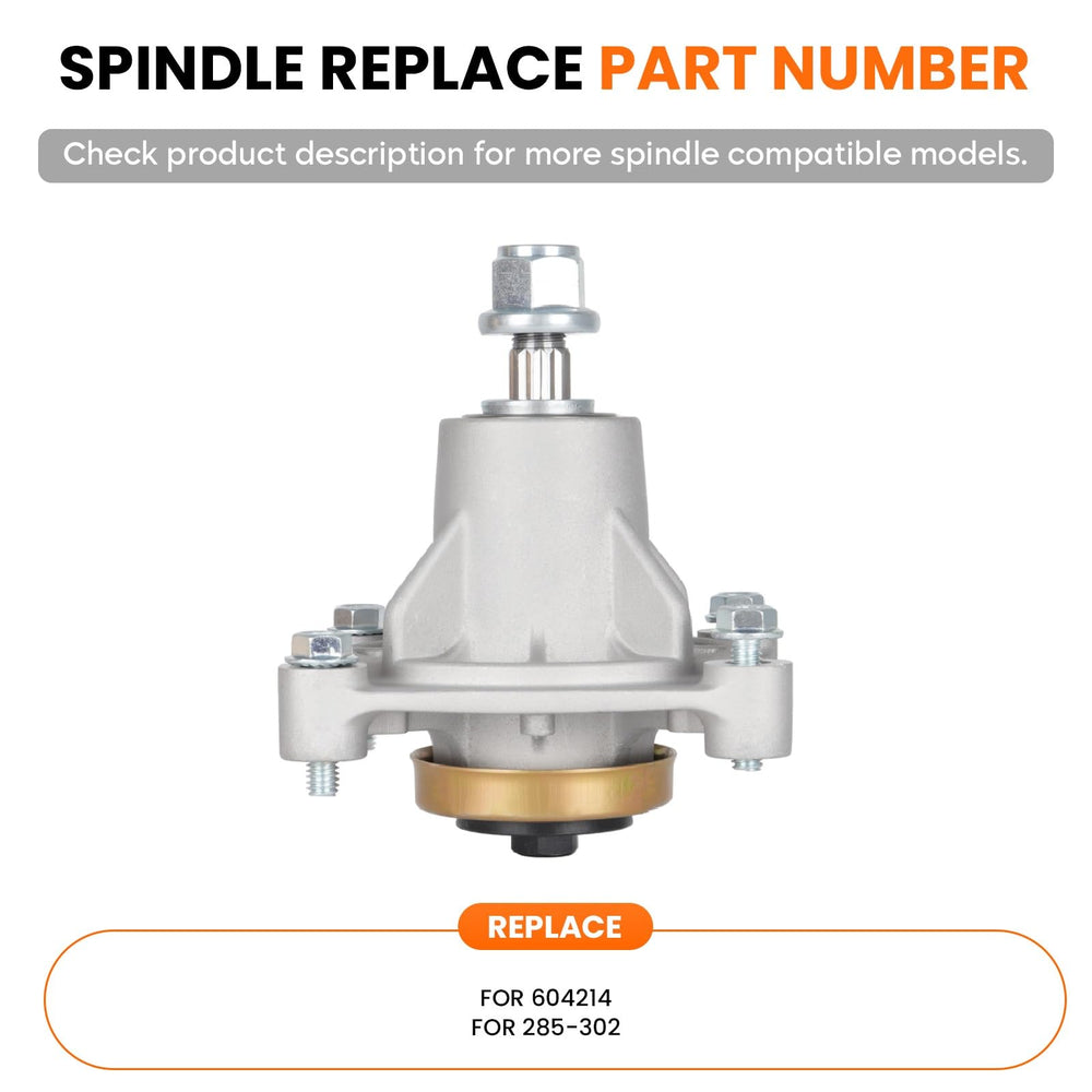 ILONPA spindle next to ruler showing 5 2/3 inch height for proper deck alignment
