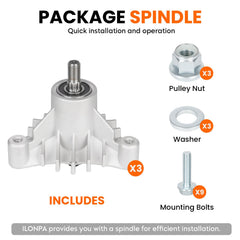 ILONPA spindle top mount hole detail showing 5-point star compatibility