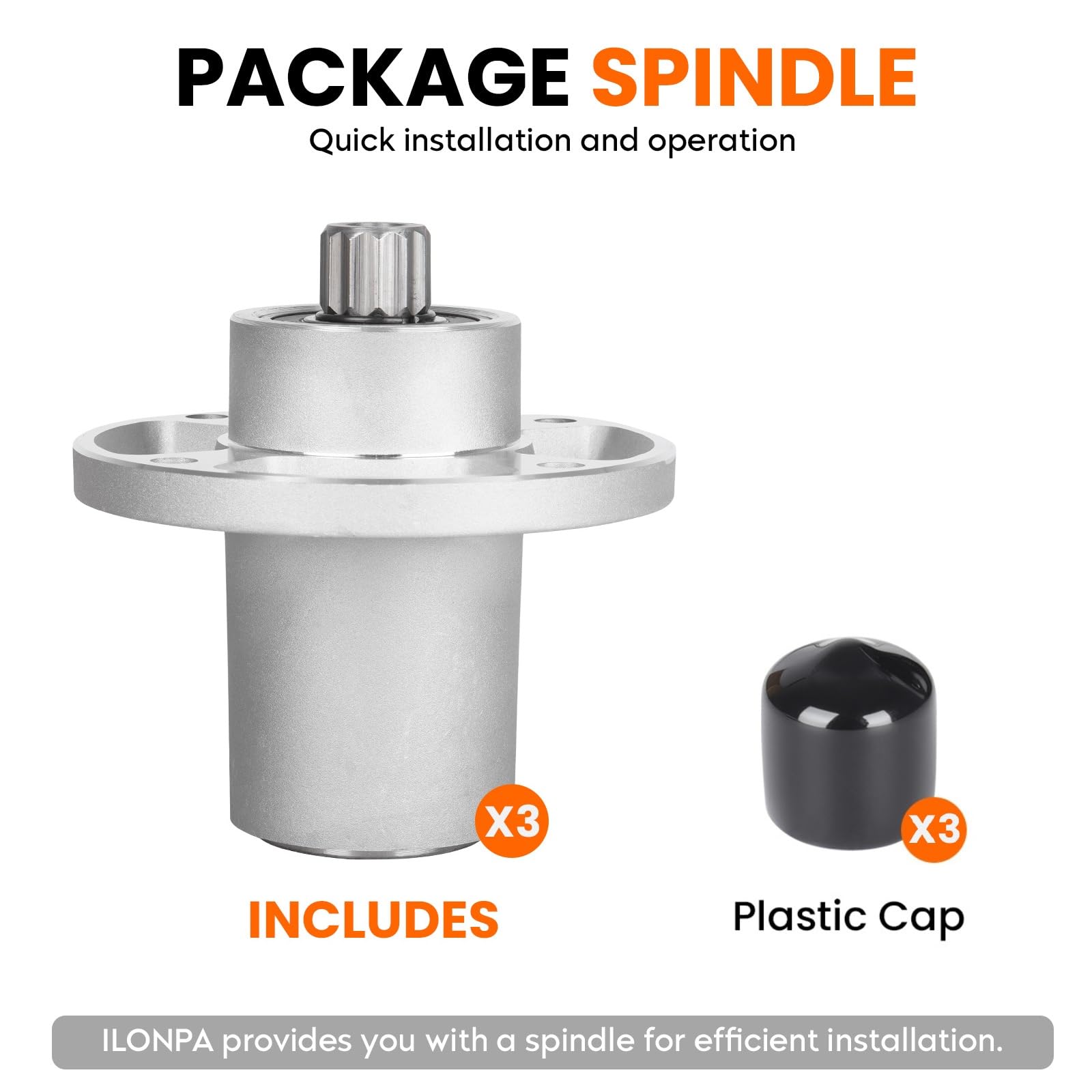 ILONPA spindle with pulley and belt assembly illustrating improved belt alignment