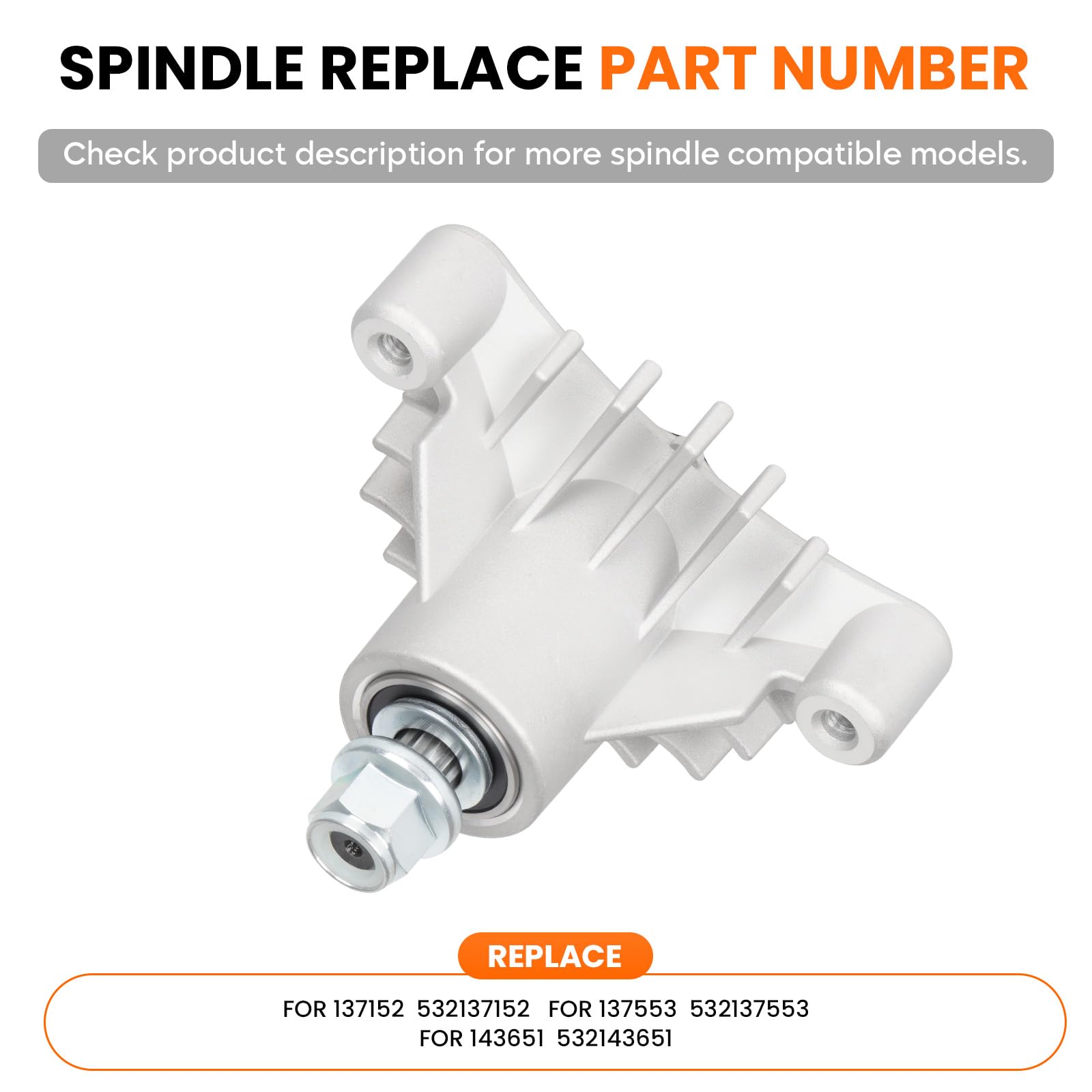 ILONPA spindle with blade mounted demonstrating stable blade attachment