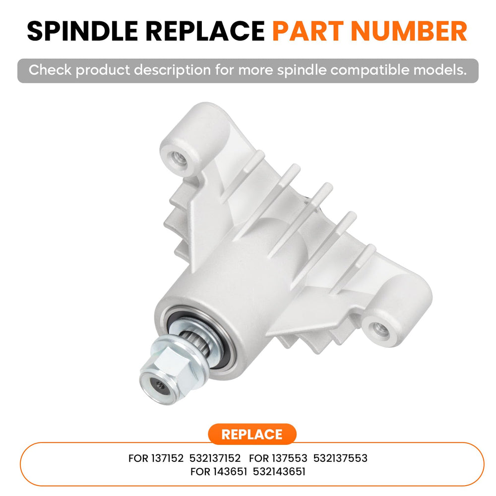 ILONPA spindle with blade mounted demonstrating stable blade attachment
