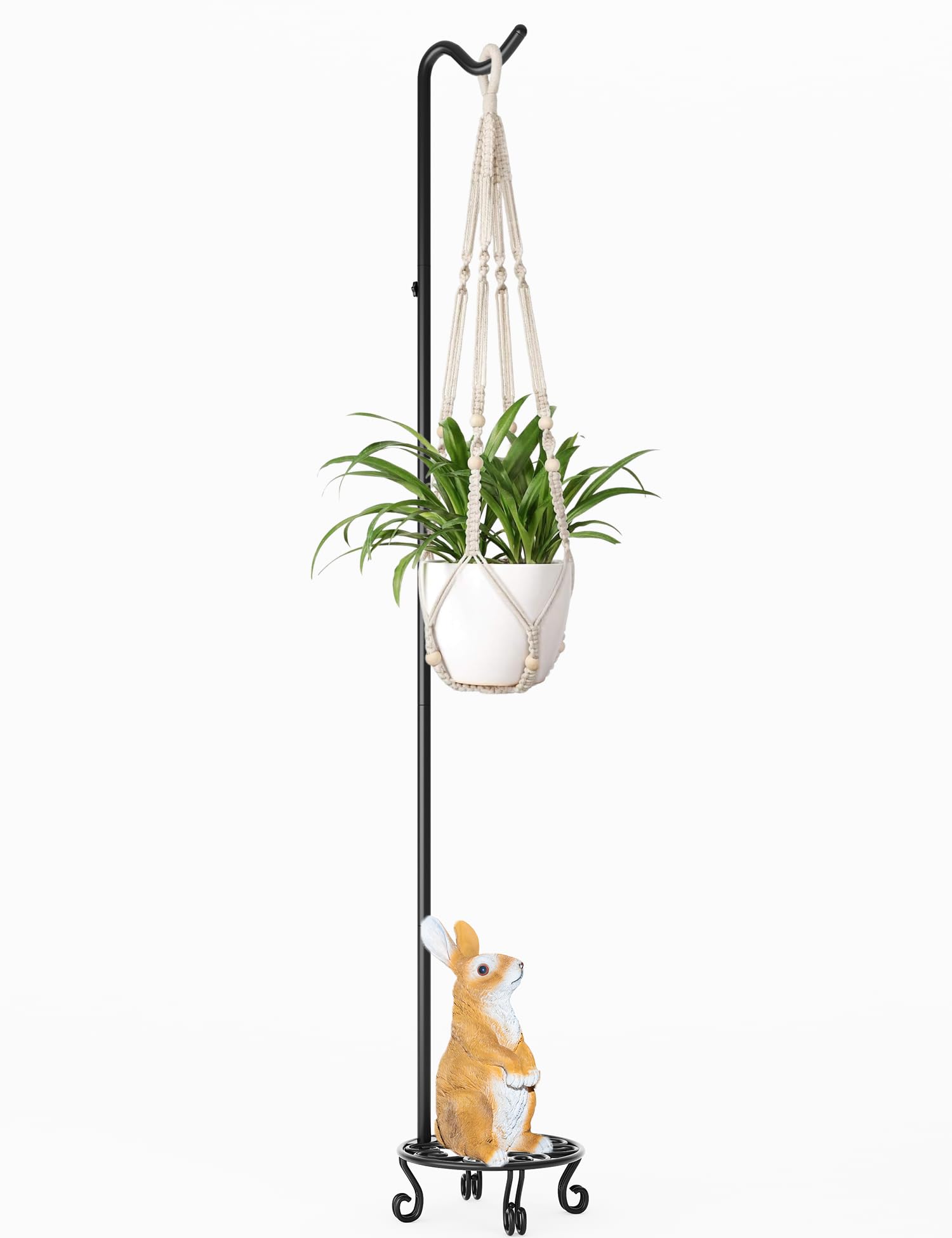iLTreFlo front view with hanging planter showing stable display