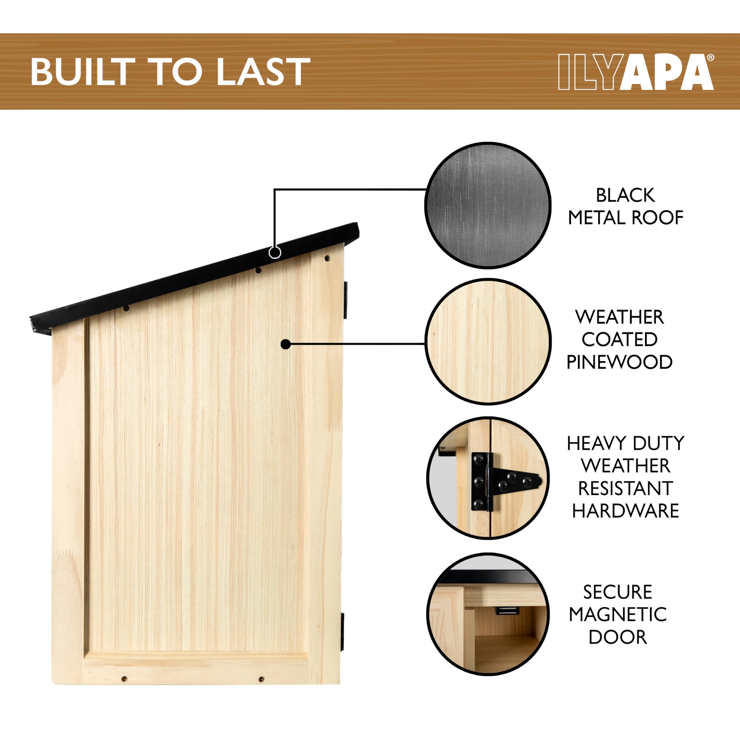 Ilyapa door magnetic latch detail keeping books secure in wind