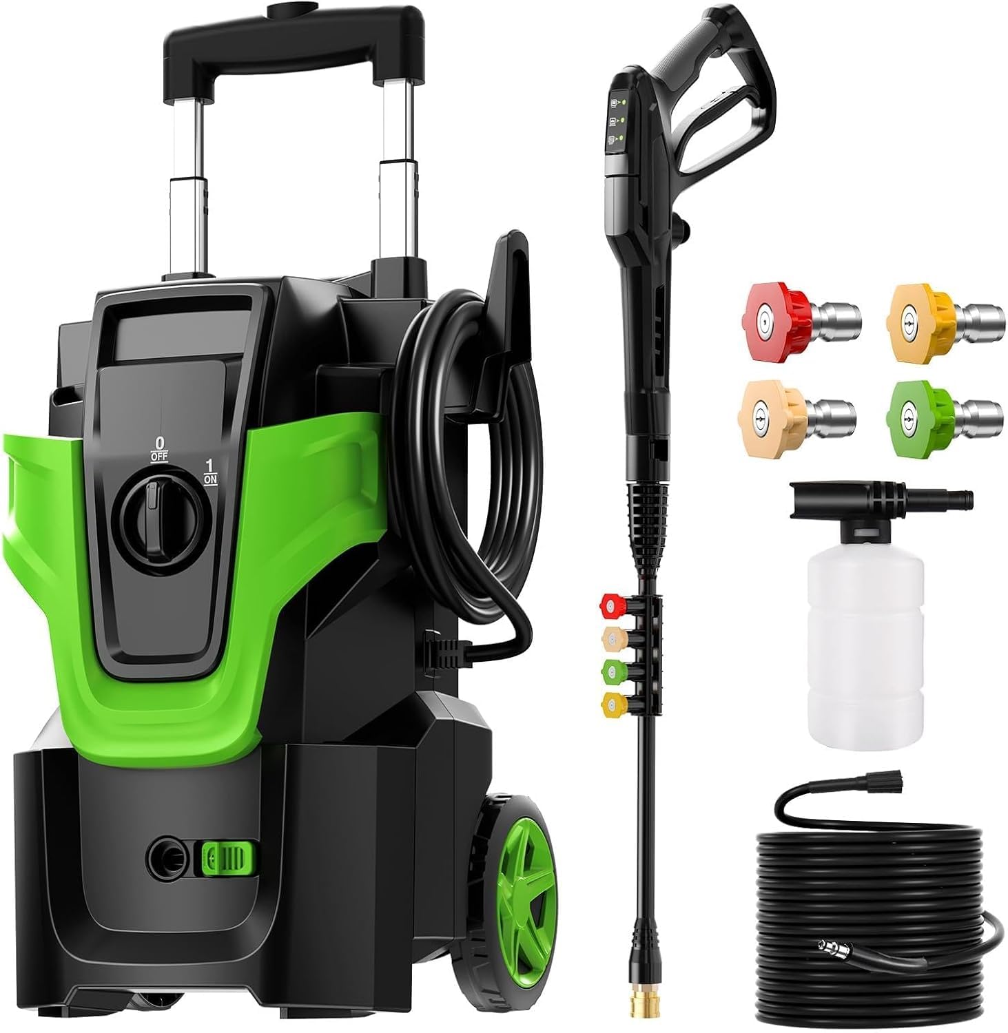 Imdot front angle view showing sturdy housing and controls for durable outdoor cleaning