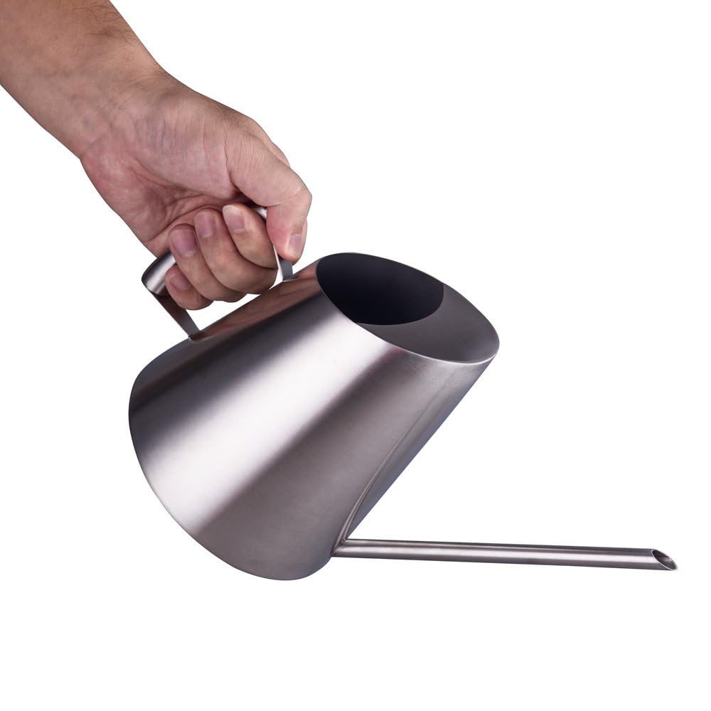 IMEEA in use on desk watering a succulent with reduced spills and controlled flow benefit