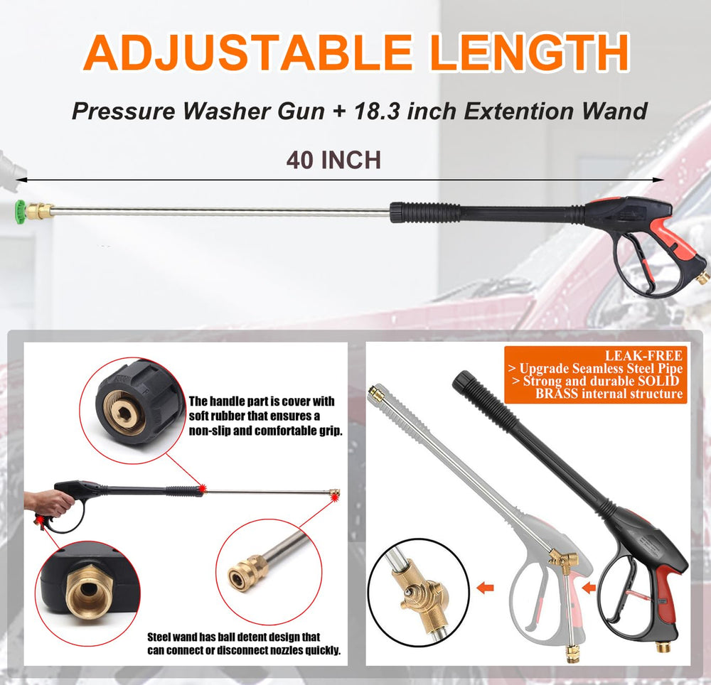 iMeshbean close-up of 26ft kink-resistant hose showing flexibility and long reach benefit