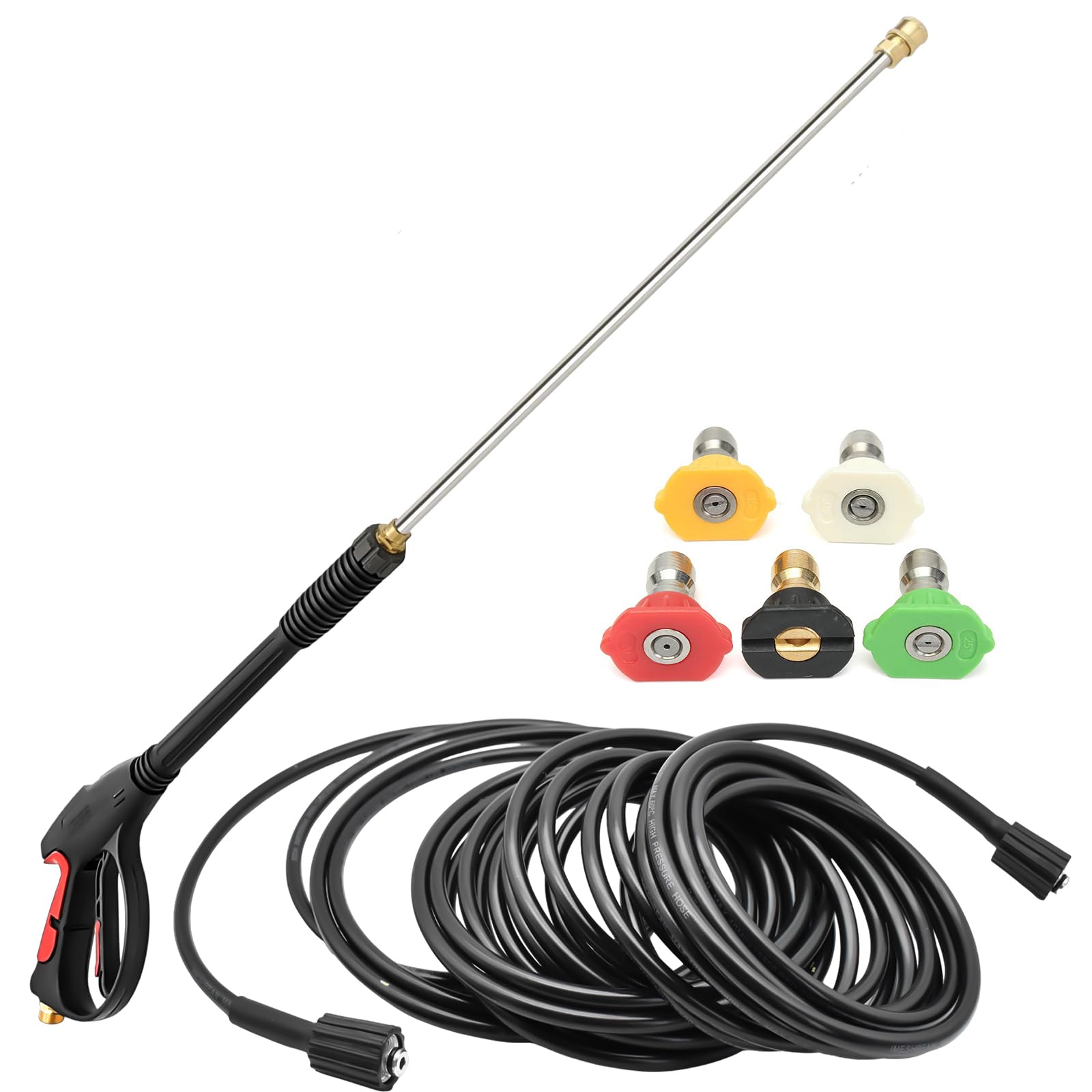 iMeshbean front view of pressure washer gun showing ergonomic grip and durable build benefit