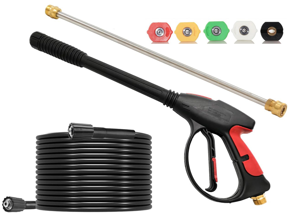 iMeshbean pressure washer gun cleaning a car demonstrating powerful cleaning performance benefit