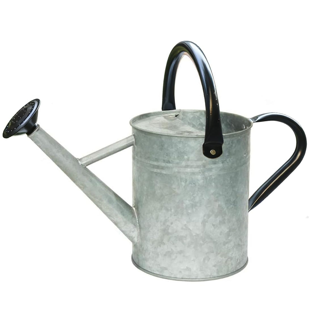 IMIMHOME front view of metal watering can showing shape and color benefit: easy storage