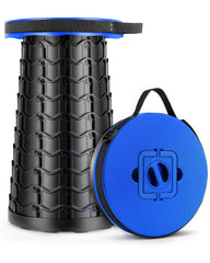 imodomio front view folded stool shows compact travel benefit