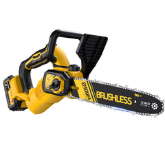 IMOUMLIVE front view of 12-inch cordless chainsaw showing compact benefits