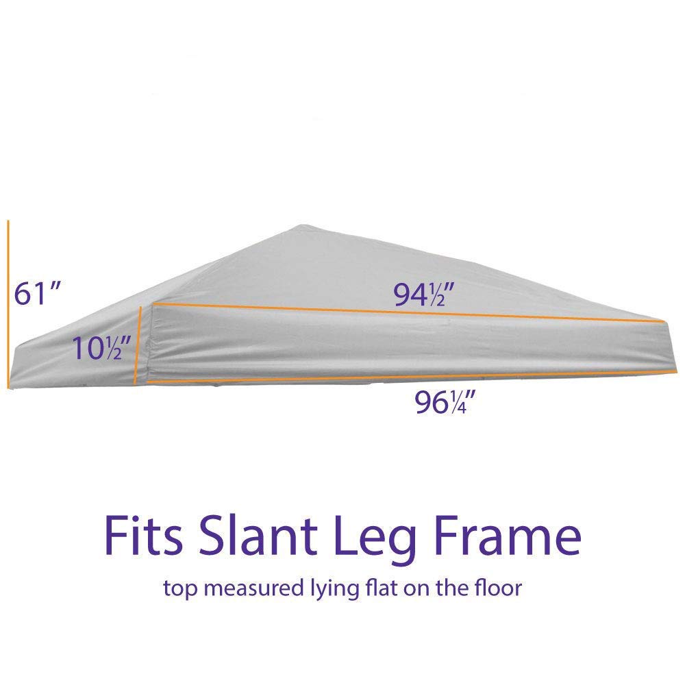 IMPACT canopy installed on slant-leg frame outdoors, demonstrates proper fit and coverage